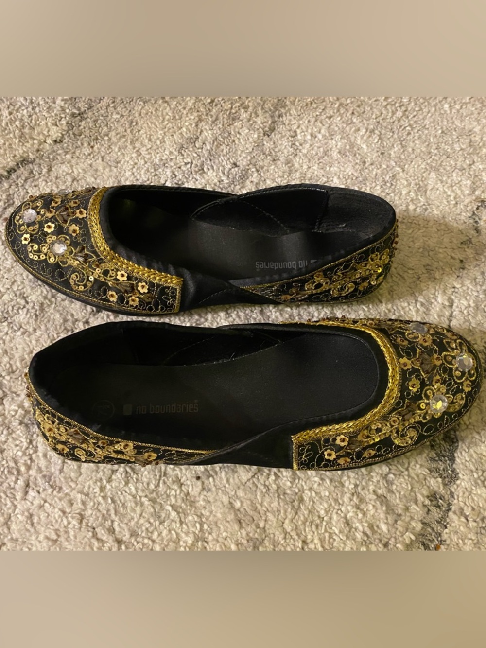 No Boundaries Y2K Sequin Ballet Flats Size 7.5